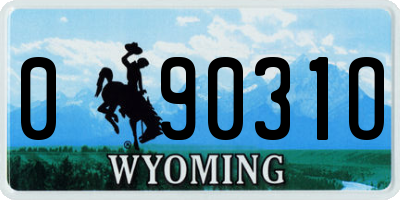 WY license plate 09031O