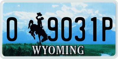 WY license plate 09031P