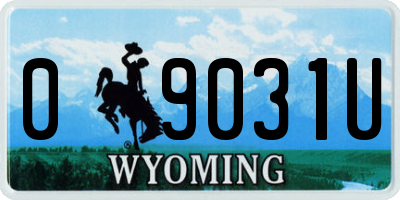 WY license plate 09031U