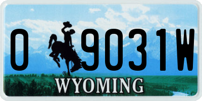 WY license plate 09031W