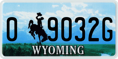 WY license plate 09032G