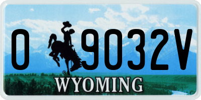 WY license plate 09032V