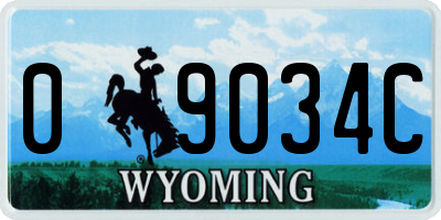 WY license plate 09034C