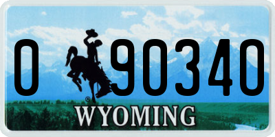 WY license plate 09034O