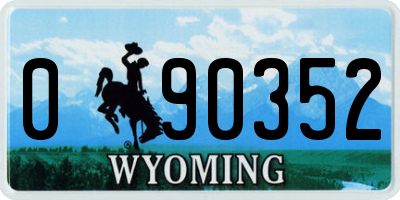 WY license plate 090352