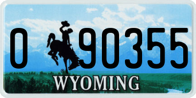 WY license plate 090355