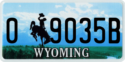 WY license plate 09035B