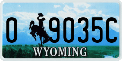 WY license plate 09035C