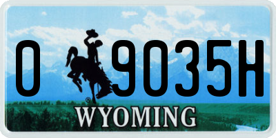 WY license plate 09035H