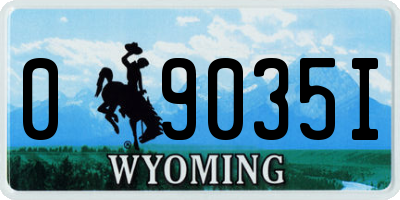WY license plate 09035I