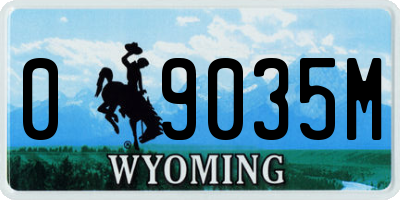 WY license plate 09035M