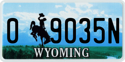 WY license plate 09035N