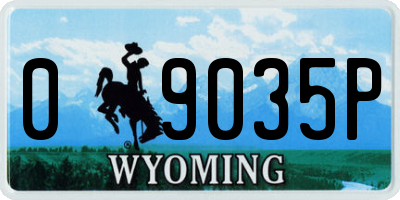 WY license plate 09035P