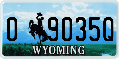 WY license plate 09035Q