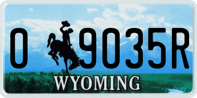 WY license plate 09035R