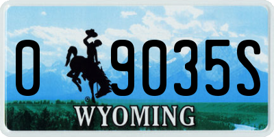 WY license plate 09035S