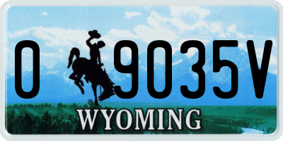 WY license plate 09035V