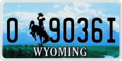 WY license plate 09036I