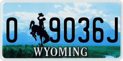 WY license plate 09036J