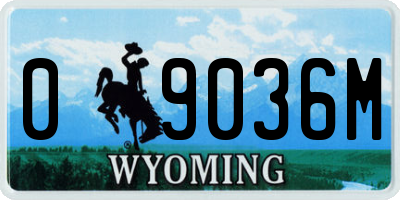 WY license plate 09036M