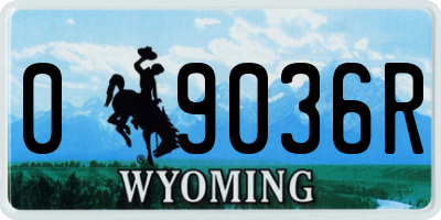 WY license plate 09036R