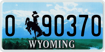 WY license plate 09037O