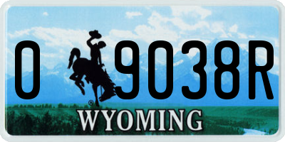 WY license plate 09038R