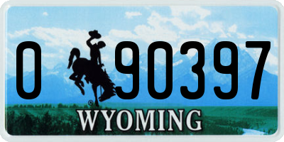 WY license plate 090397