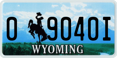 WY license plate 09040I