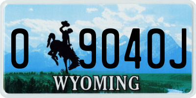 WY license plate 09040J