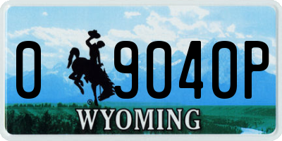 WY license plate 09040P