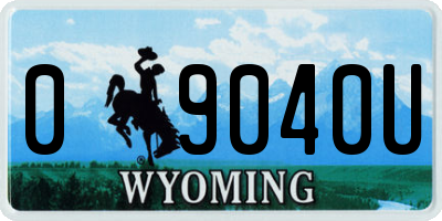 WY license plate 09040U