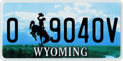 WY license plate 09040V