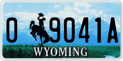 WY license plate 09041A