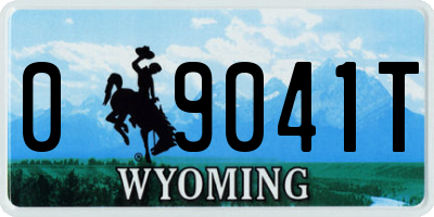 WY license plate 09041T