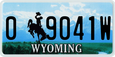WY license plate 09041W