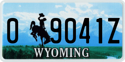 WY license plate 09041Z