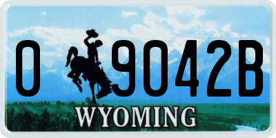 WY license plate 09042B