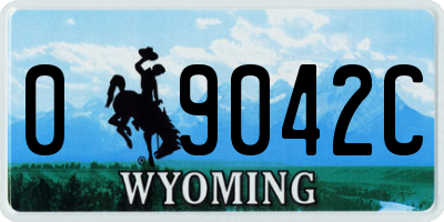 WY license plate 09042C