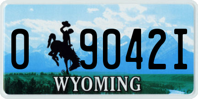 WY license plate 09042I