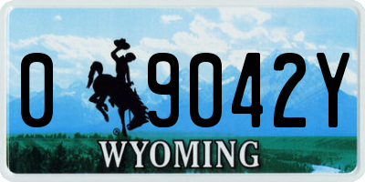 WY license plate 09042Y