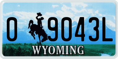 WY license plate 09043L
