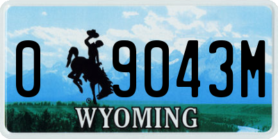 WY license plate 09043M