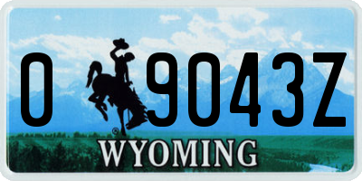 WY license plate 09043Z