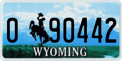 WY license plate 090442
