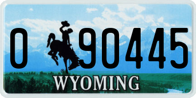 WY license plate 090445