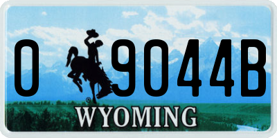 WY license plate 09044B
