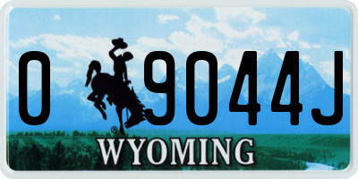 WY license plate 09044J