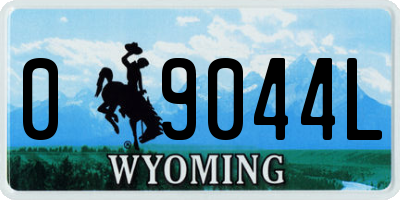 WY license plate 09044L