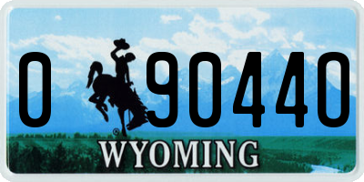 WY license plate 09044O